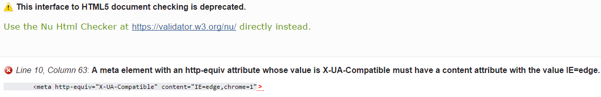 HTML验证程序报告
